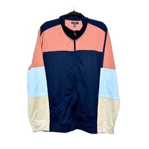 Alfani Colorblock Athleisure Zip Jacket Mens XXL Streetwear Casual Normcore